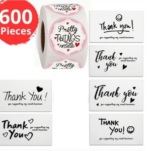 600 Pc Thank you Cards and Stickers sale